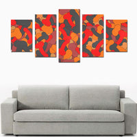 Canvas Wall Art Prints (No Frame) 5-Pieces / Set D