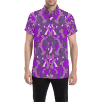 Men's All Over Print Short Sleeve Shirt (Large Size)