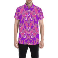 Men's All Over Print Short Sleeve Shirt (Large Size)